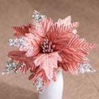 Flores de Pascua artificiales de 8" x 8" para bodas y eventos - Champán