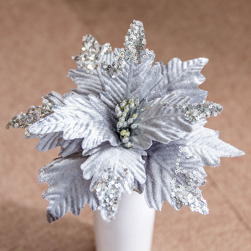 Flores de Pascua artificiales de 8" x 8" para bodas y eventos