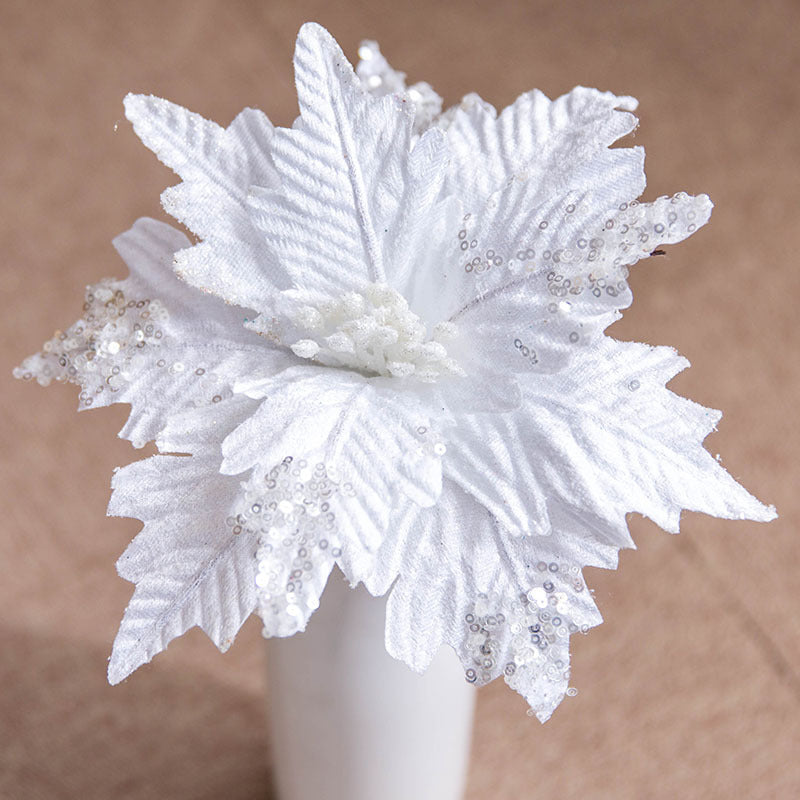 Flores de Pascua artificiales de 8" x 8" para bodas y eventos