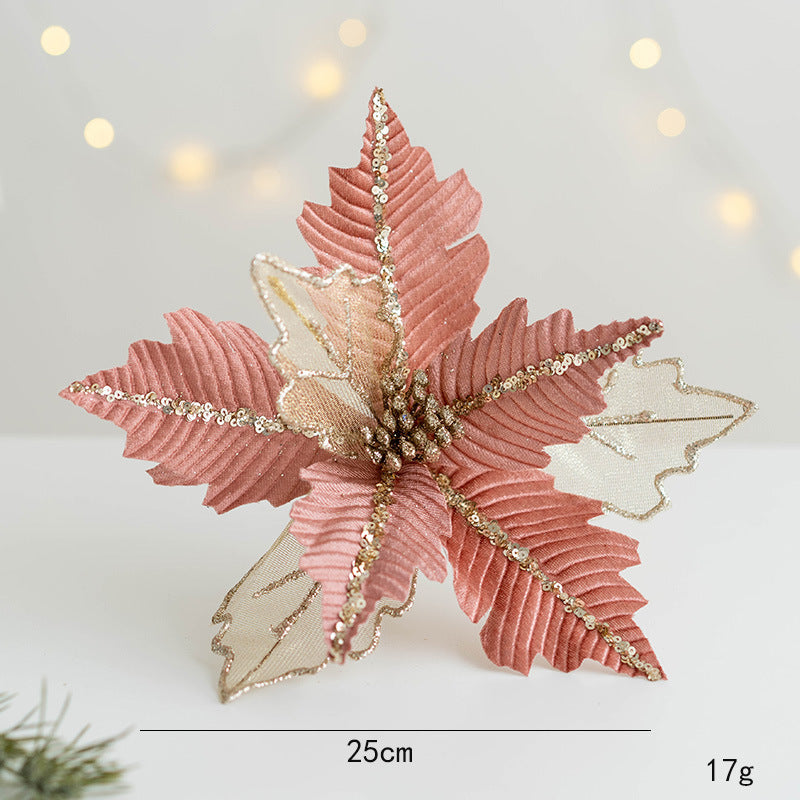 Flores de Pascua artificiales de 9.8" para bodas y eventos