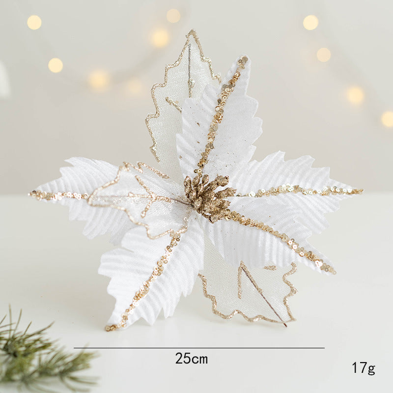 Flores de Pascua artificiales de 9.8" para bodas y eventos