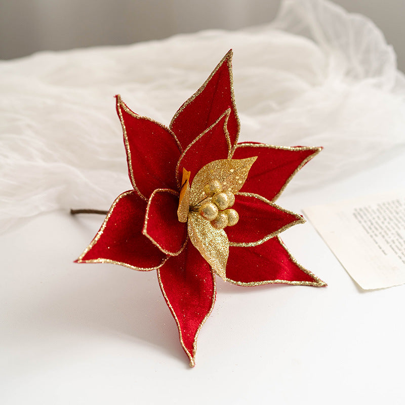 Flores de Pascua artificiales de 9" x 9" para bodas y eventos