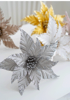 Flores de Pascua artificiales de 9.8" para bodas y eventos
