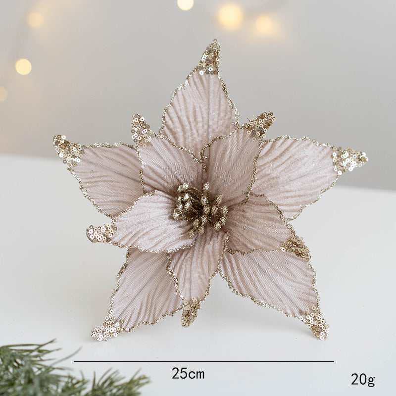 Flores de Pascua artificiales de 9.8" para bodas y eventos