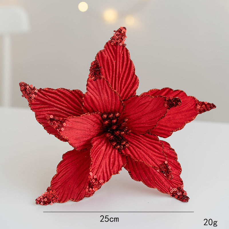 Flores de Pascua artificiales de 9.8" para bodas y eventos