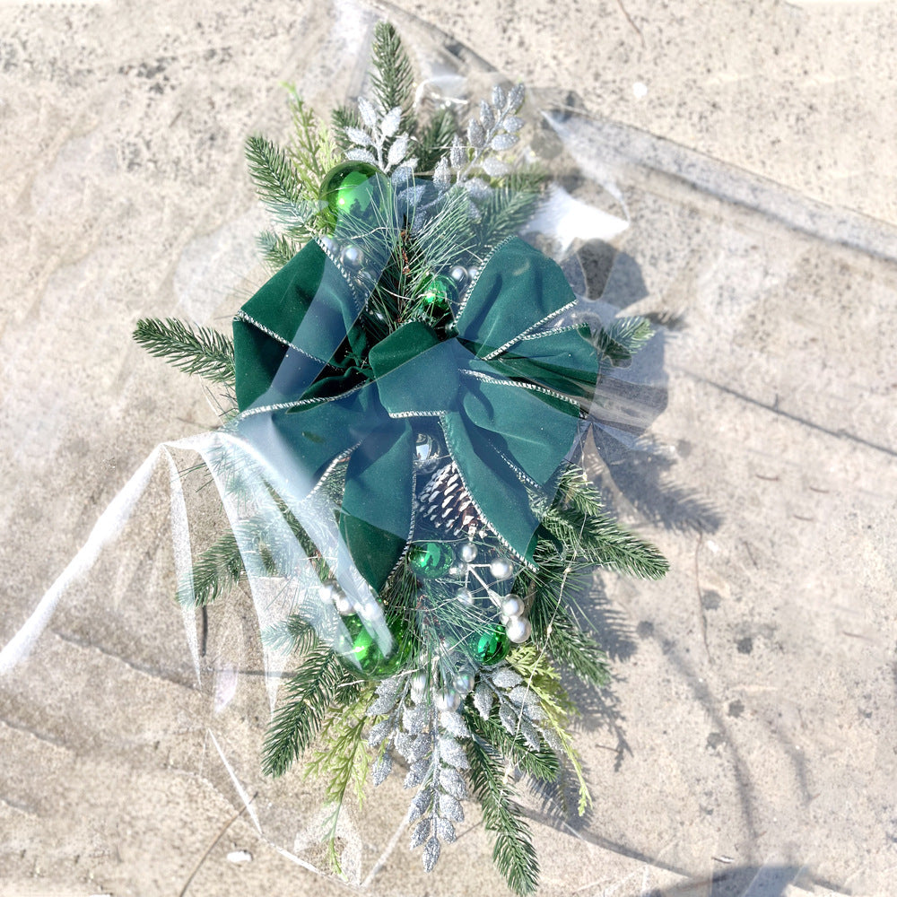 Ramas de pino artificiales con resistencia a los rayos UV de 11" x 27" para jardín, balcón y terraza
