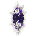 Ramas de pino artificiales de 11" x 27" para jardín, balcón y terraza - Morado