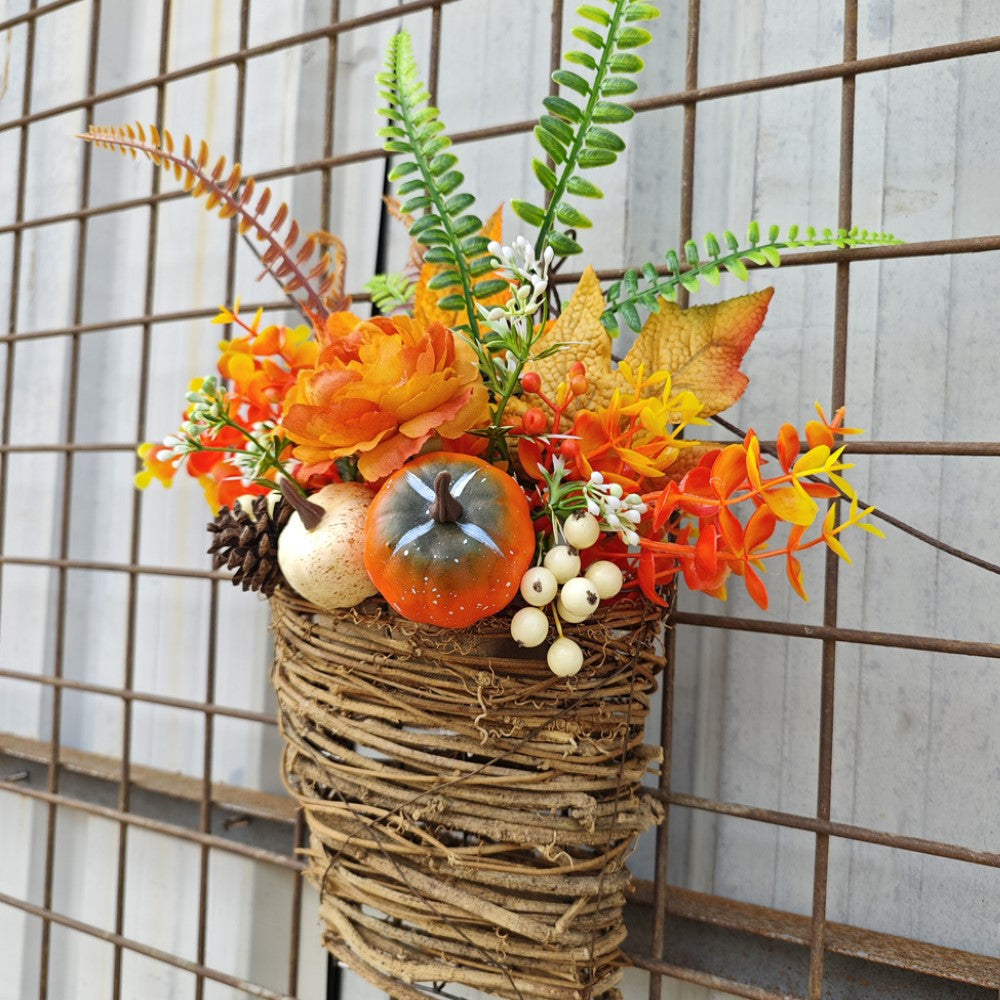 Calabazas artificiales con resistencia a los rayos UV de 19" x 19" para jardín, balcón y terraza