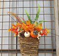 Calabazas artificiales con resistencia a los rayos UV de 19" x 19" para jardín, balcón y terraza - Naranja