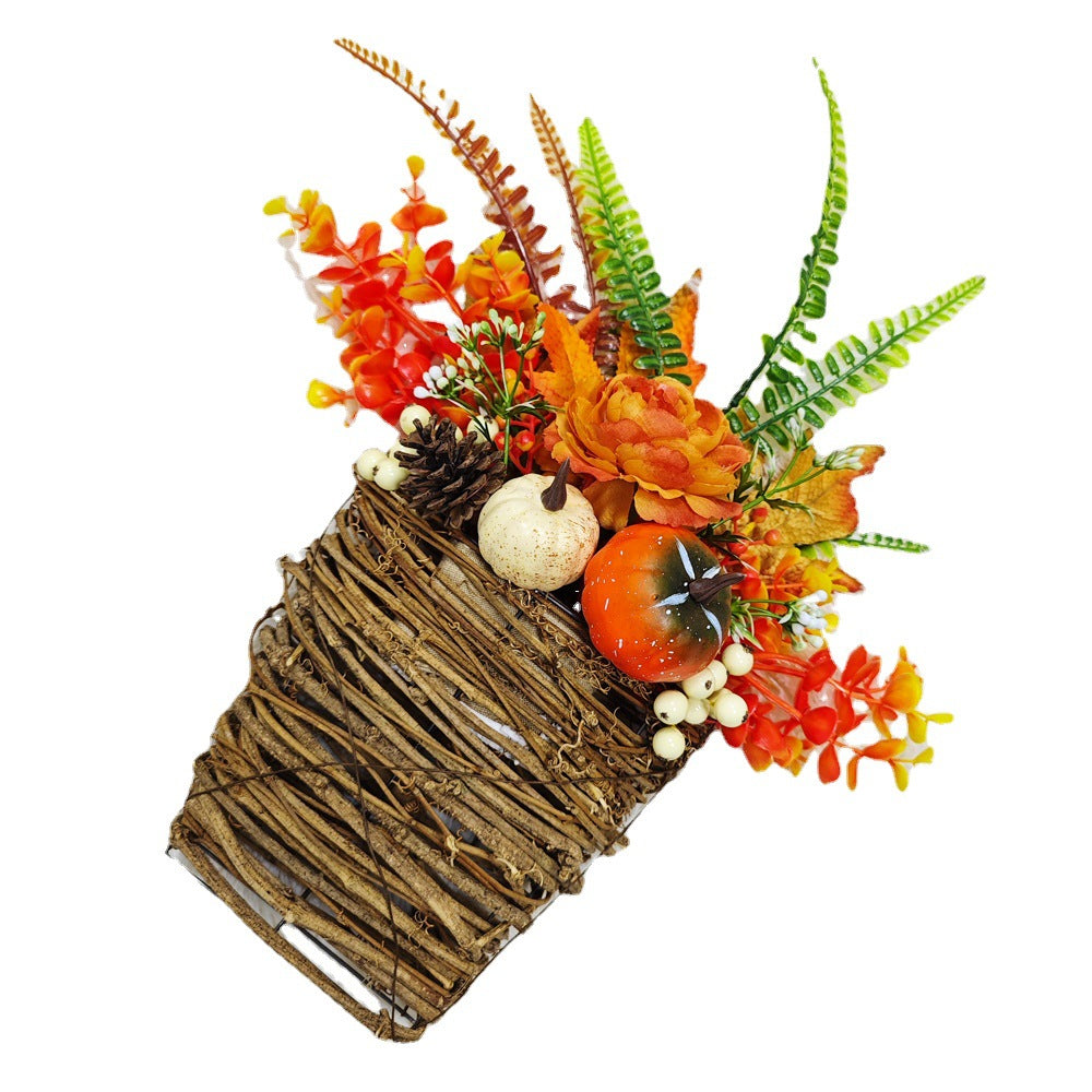 Calabazas artificiales con resistencia a los rayos UV de 19" x 19" para jardín, balcón y terraza