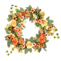 Peonías artificiales de 16" para decoración de otoño - Naranja/champán/rosa