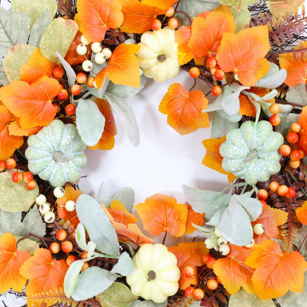 Calabazas artificiales de 17" x 17" para decoración de interiores
