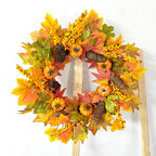 Calabazas artificiales de 19" x 19" para decoración de interiores - Naranja 21.6"