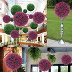 Boj artificial con resistencia a los rayos UV para jardín, balcón y terraza - Fucsia 16.9“