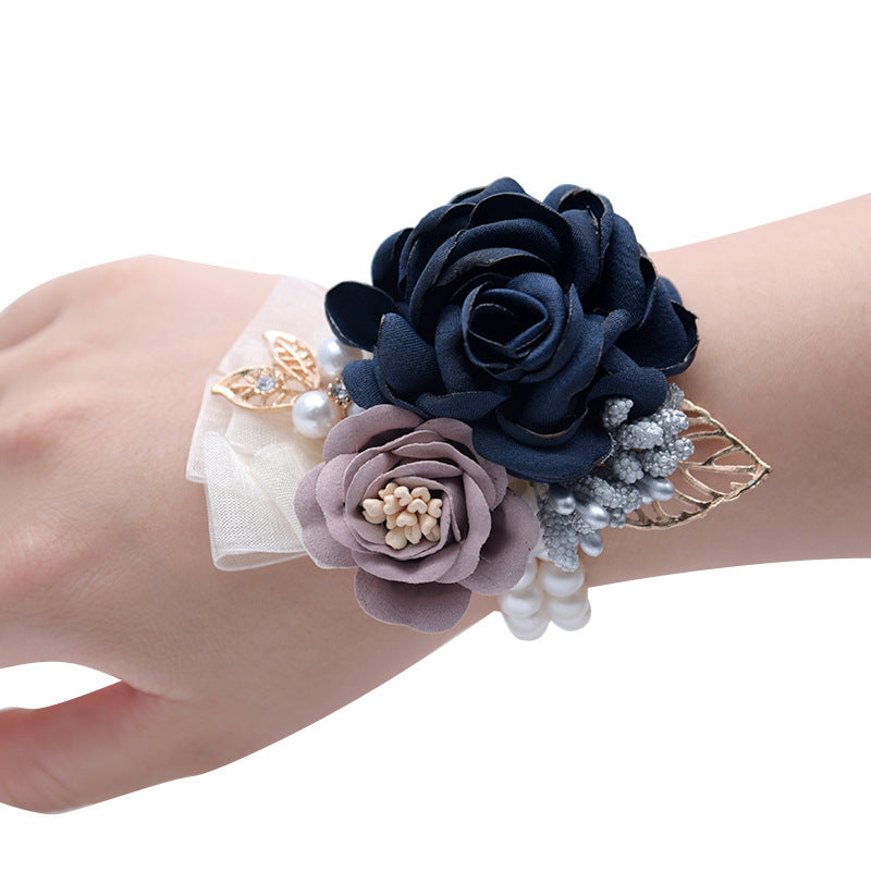 Corsage artificial de 4" x 4" para bodas y eventos - Deep azul