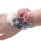 Corsage artificial de 4" x 4" para bodas y eventos - Dusty rosa