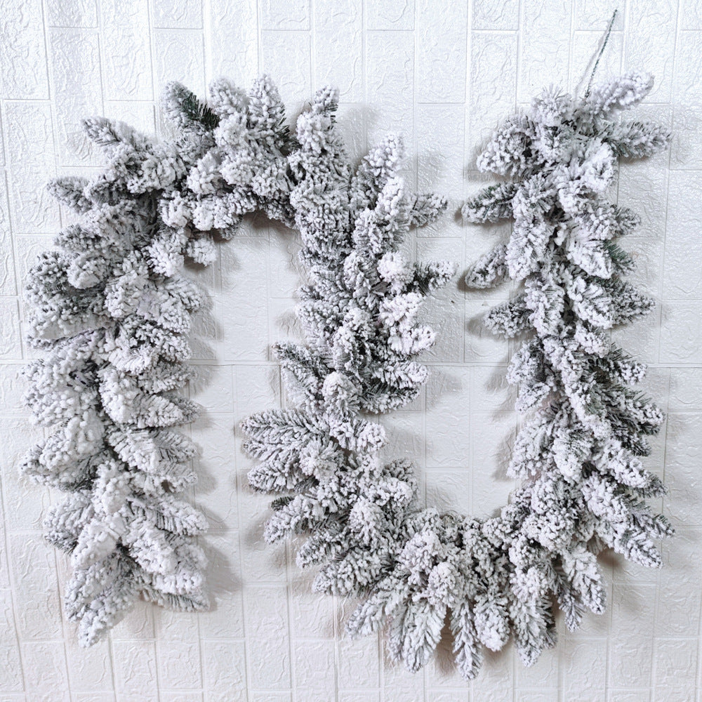 Ramas de pino artificiales de 29" x 29" para decoración de interiores - Blanco Wreath (40cm)