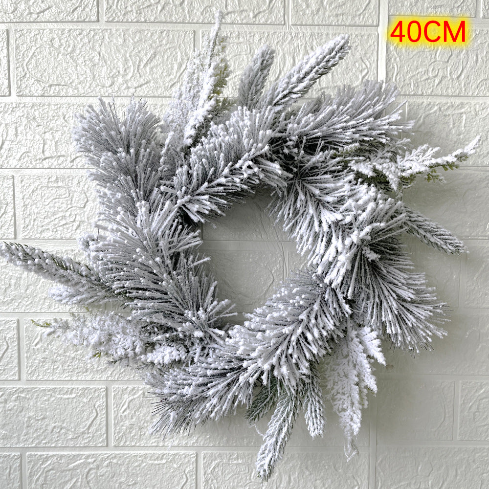 Ramas de pino artificiales de 29" x 29" para decoración de interiores - Blanco Garland (5.9 ft)
