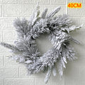 Ramas de pino artificiales de 29" x 29" para decoración de interiores - Blanco Garland (5.9 ft)
