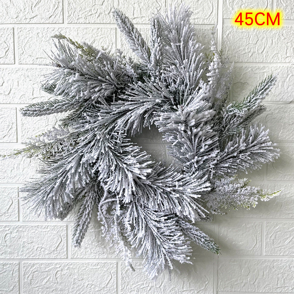 Ramas de pino artificiales de 29" x 29" para decoración de interiores - Blanco Garland (8.85 ft)