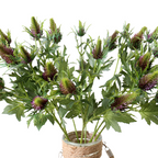 Tallos artificiales con tacto real de 26" para bodas y eventos - Verde-morado