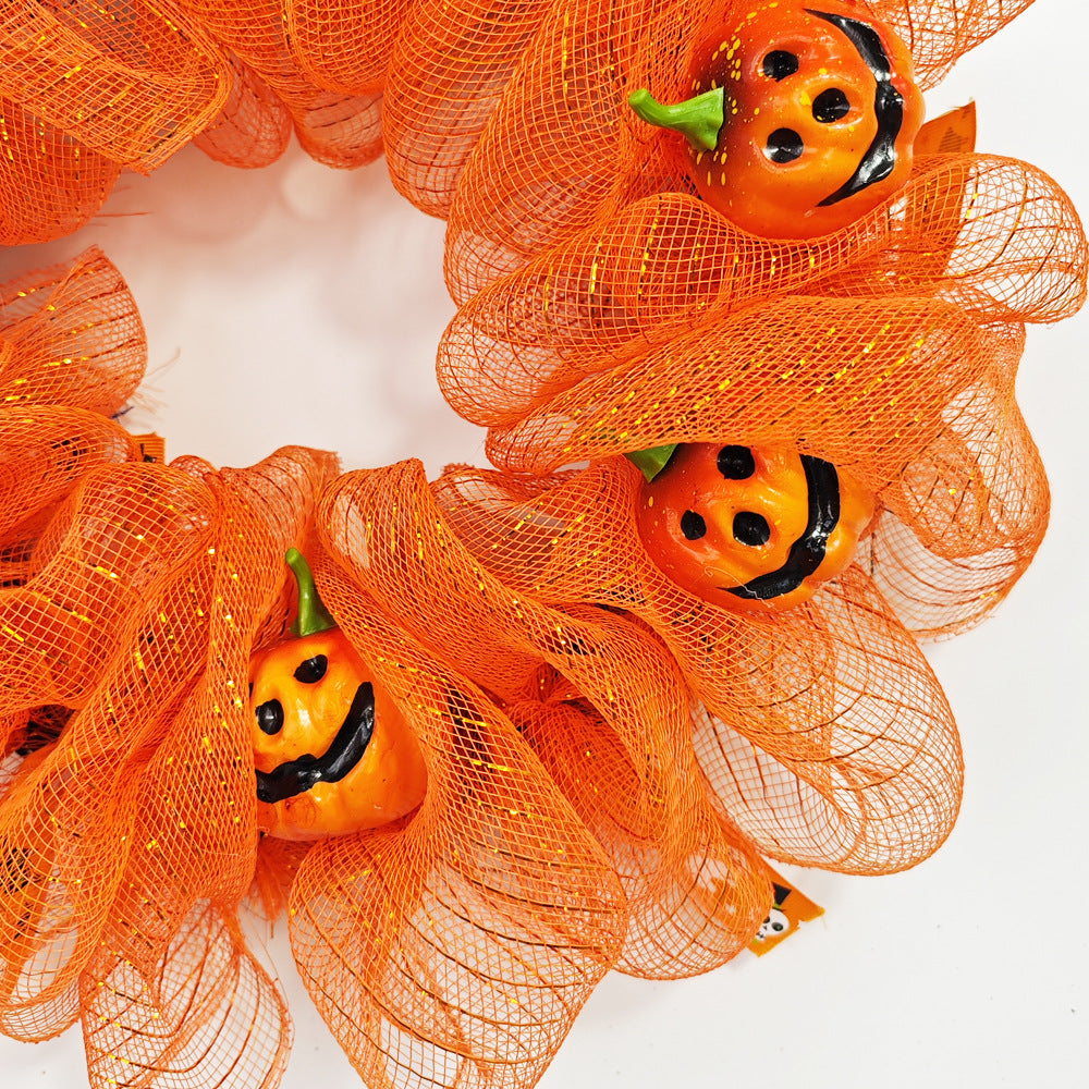 Calabazas artificiales de 17" x 17" para decoración de interiores - Naranja 17.7"(with light)