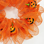 Calabazas artificiales de 17" x 17" para decoración de interiores - Naranja 17.7"(with light)