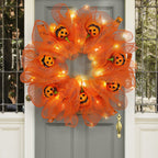 Calabazas artificiales de 17" x 17" para decoración de interiores - Naranja 13.7" (without light)