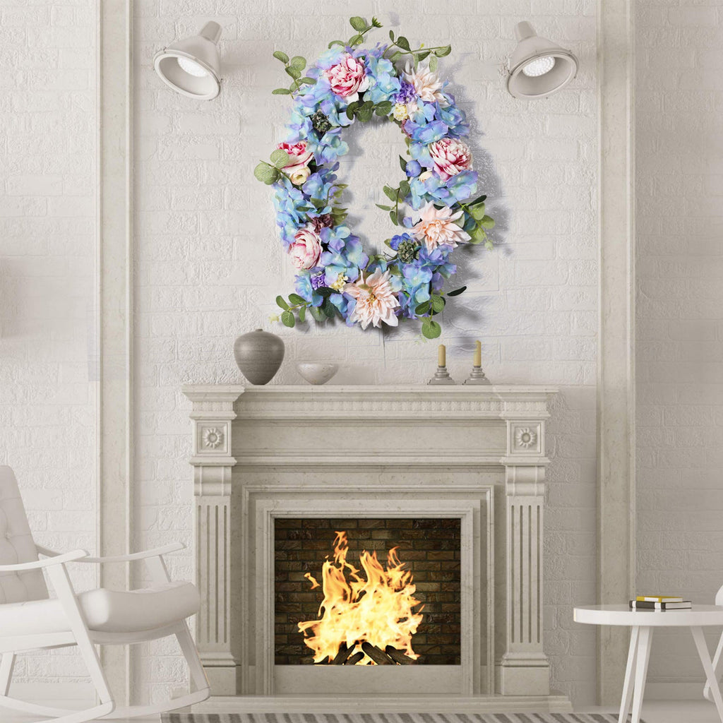 Eucalipto artificial de 17" x 17" para decoración de interiores