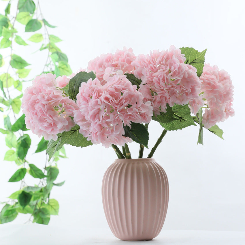 Hortensias artificiales con tacto real de 19" para bodas y eventos - Azul claro