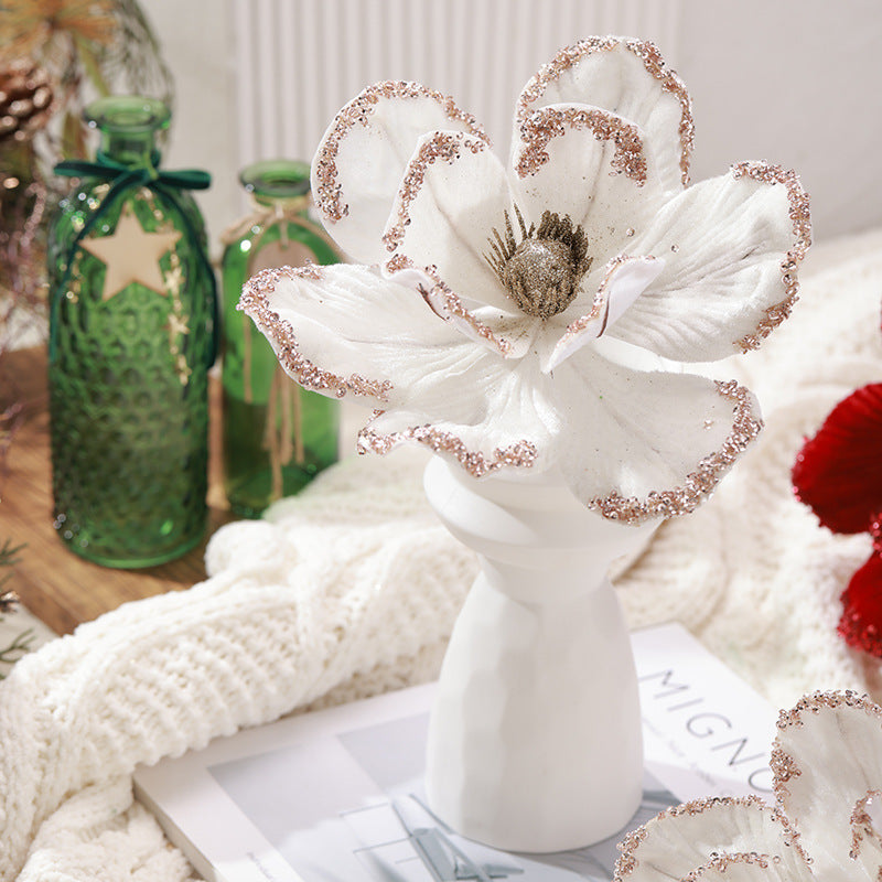 Flores de Pascua artificiales para bodas y eventos - Blanco