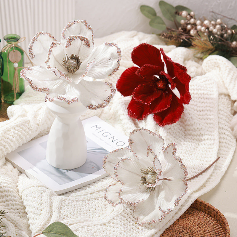 Flores de Pascua artificiales para bodas y eventos - Rojo