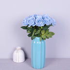 Rosas artificiales de 19" x 4" 10 piezas para bodas y eventos - Blanco