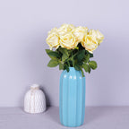Rosas artificiales de 19" x 4" 10 piezas para bodas y eventos - Dusty rosa