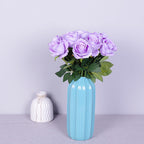 Rosas artificiales de 19" x 4" 10 piezas para bodas y eventos - Navy azul