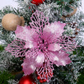 Flores de Pascua artificiales de 6" x 6" 50 piezas para bodas y eventos - Rosa