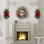 Ramas de pino artificiales de 24" x 11" para decoración navideña