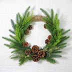 Ramas de pino artificiales de 18" x 15" para decoración de interiores - Verde