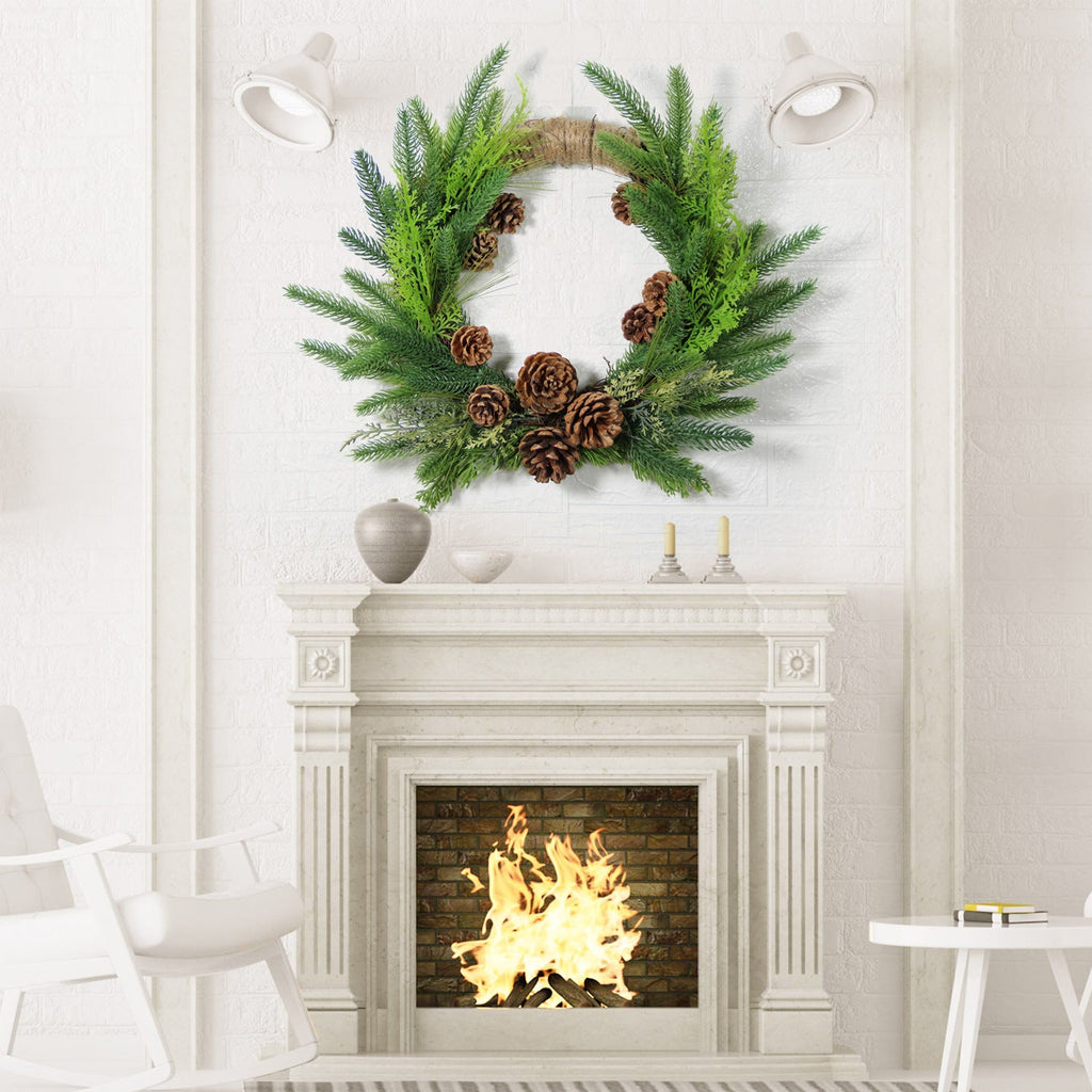 Ramas de pino artificiales de 18" x 15" para decoración de interiores