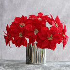 Flores de Pascua artificiales de 12" para decoración del hogar