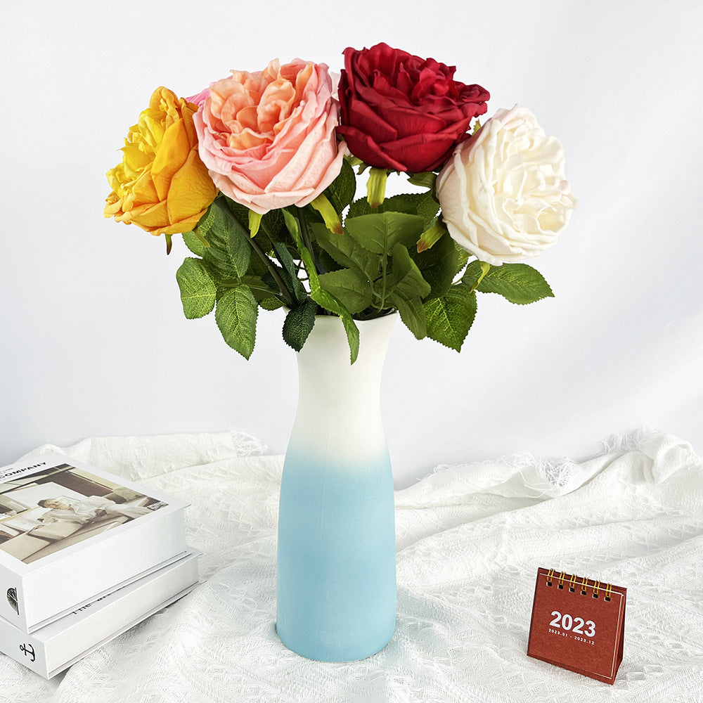 Rosas artificiales con tacto real de 17" para bodas y eventos - Dark rosa