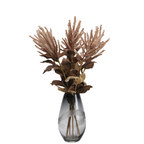 Pampas artificiales con tacto real de 19" x 8" para decoración del hogar, eventos y escaparates - Coffee