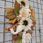 Girasoles artificiales con resistencia a los rayos UV de 19" x 12" para jardín, balcón y terraza