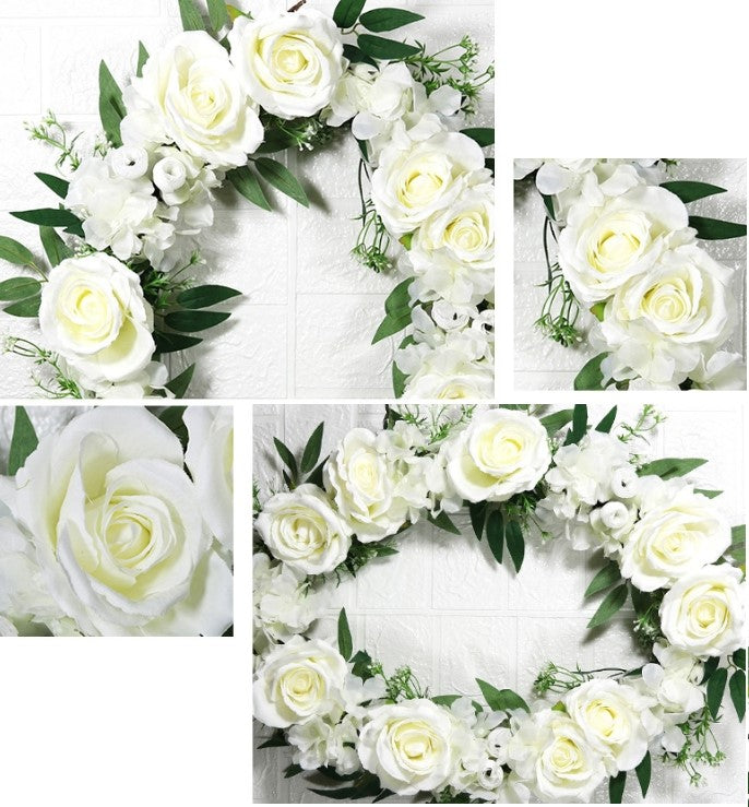 Rosas artificiales de 17" x 17" para decoración de interiores