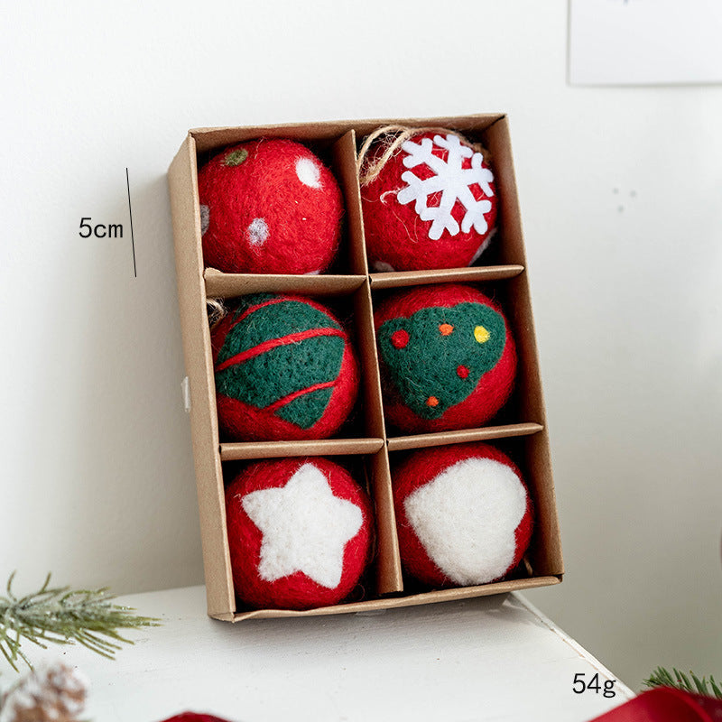 Adorno colgante artificial de 2" x 2" para decoración navideña - H