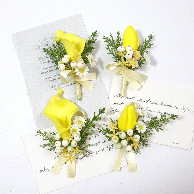 Calas artificiales de 6" x 5" para bodas y eventos - B/boutonniere