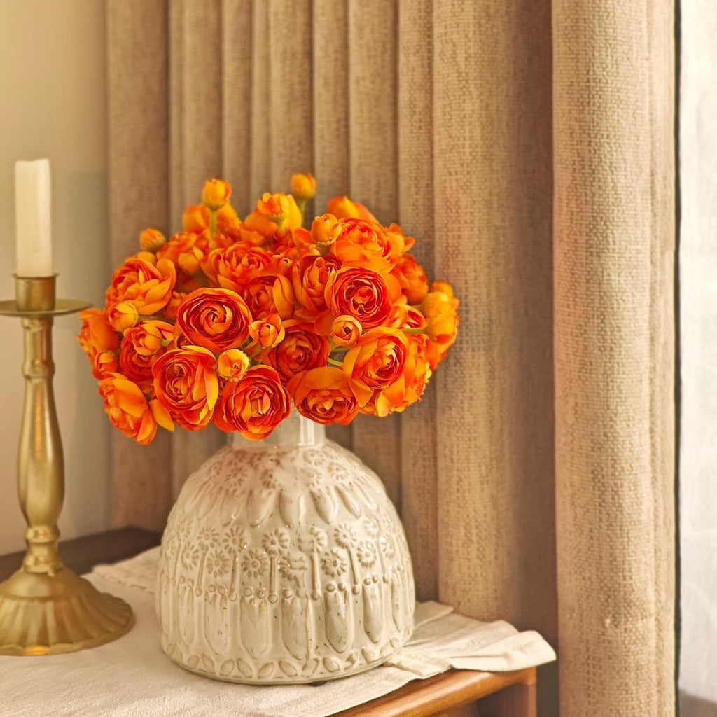 Ranúnculos artificiales de 12" x 5" para bodas y eventos - Rosa