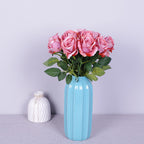 Rosas artificiales de 19" x 4" 10 piezas para bodas y eventos - Fall rosa