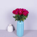 Rosas artificiales de 19" x 4" 10 piezas para bodas y eventos - Champán rosa