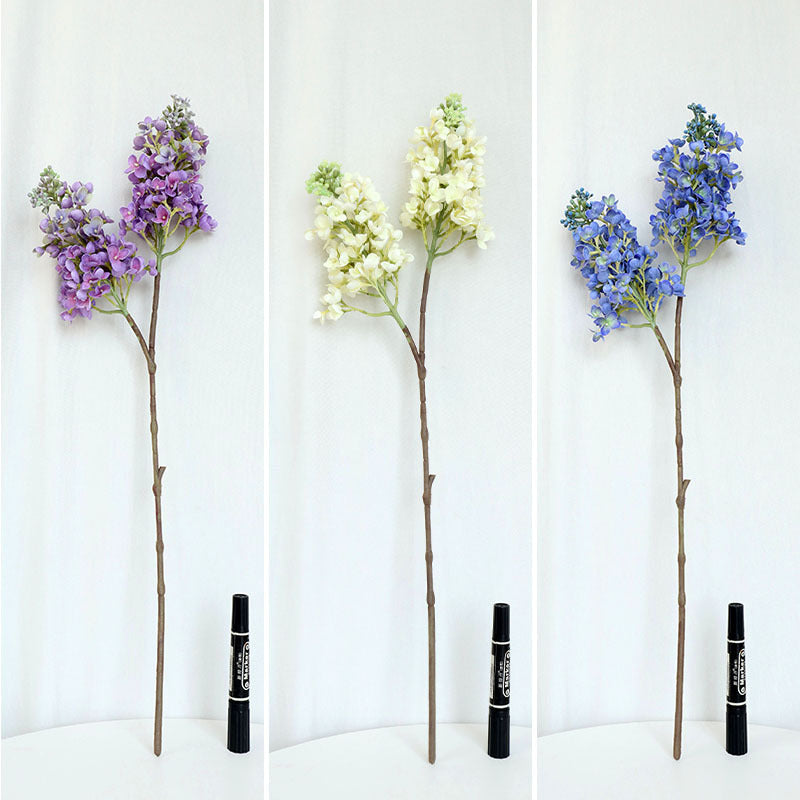 Tallos artificiales con tacto real de 25" x 8" para bodas y eventos - 25" Morado